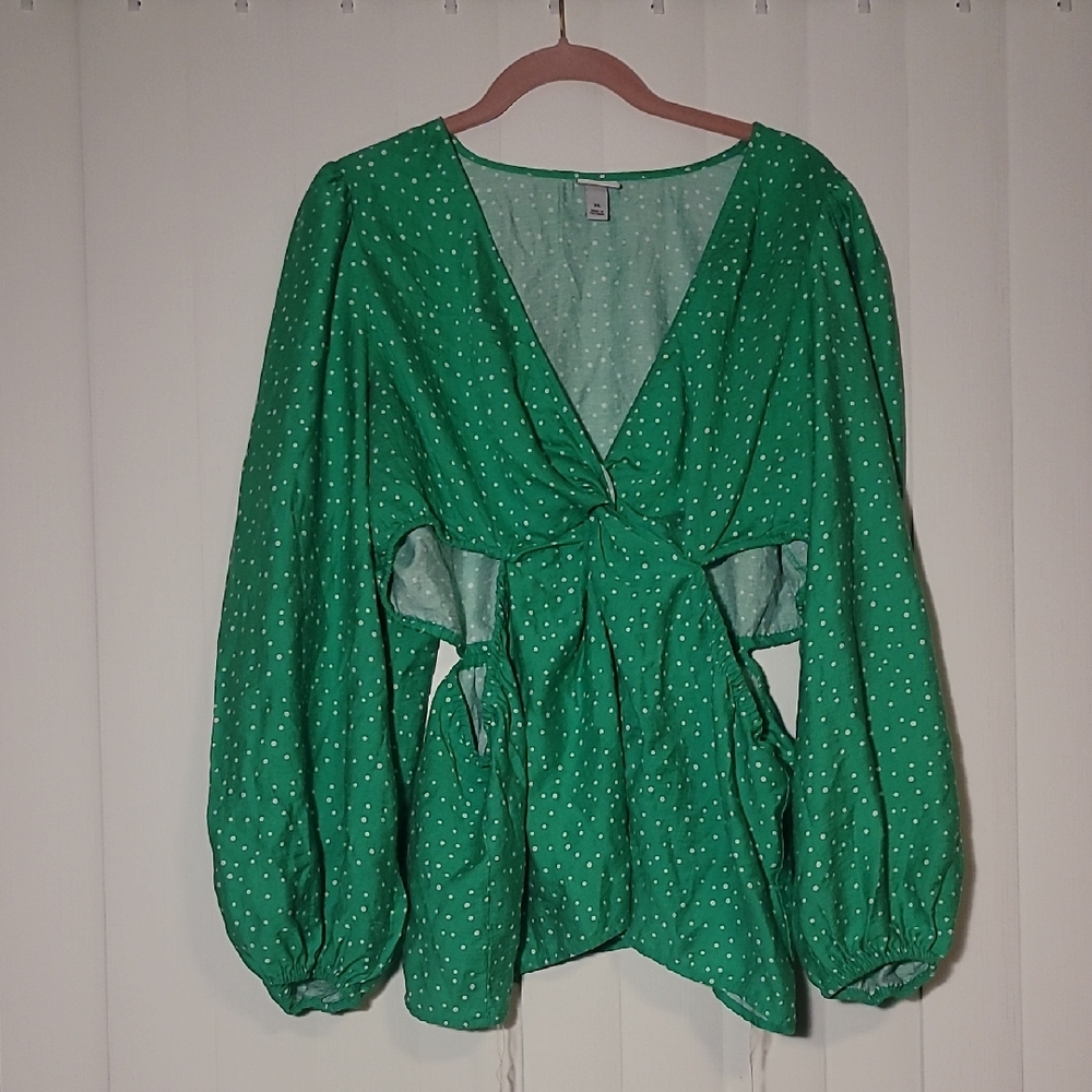 A New Day Long Sleeve V-Neck Blouse (XL)